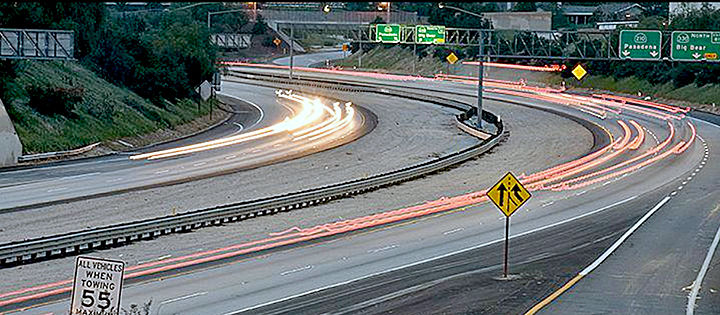The Highland curve on State Route 210